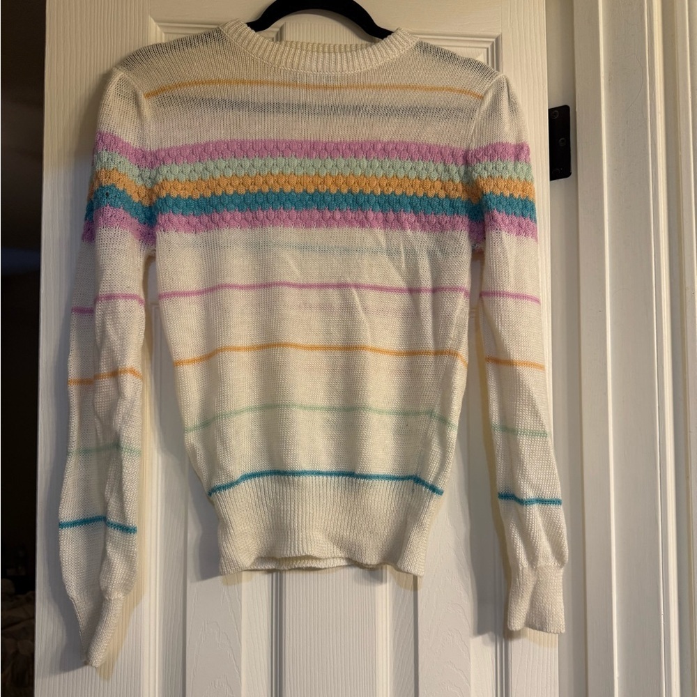Colorful Striped Women's Sweater M